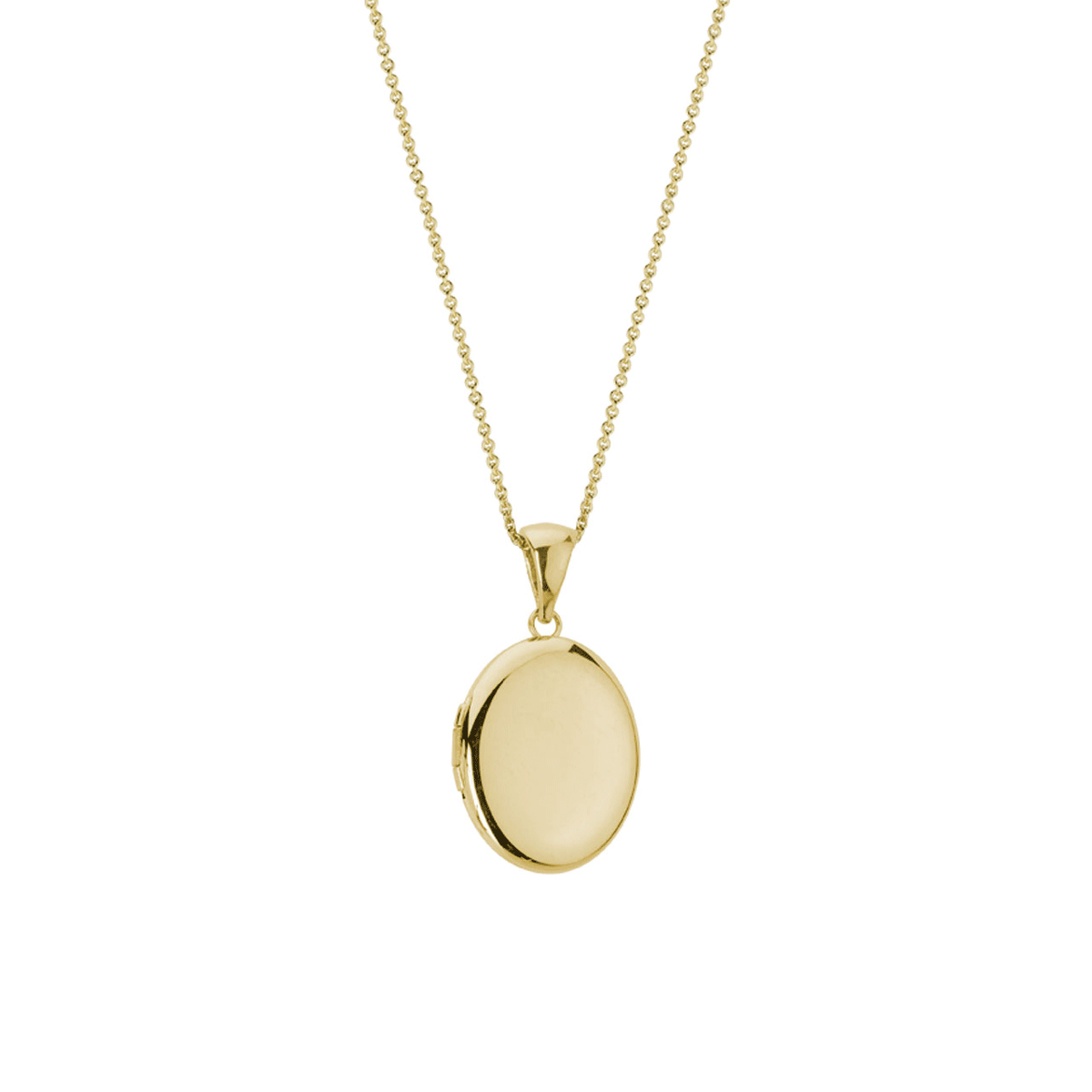 Classic Gold 16mm Oval Locket with Chain