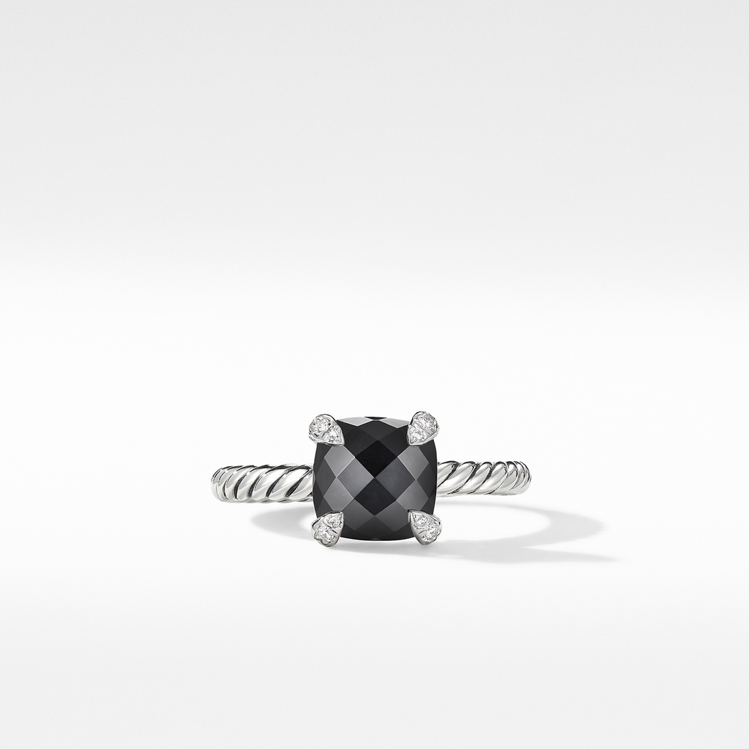 David Yurman Chatelaine® Ring with Black Onyx and Diamonds