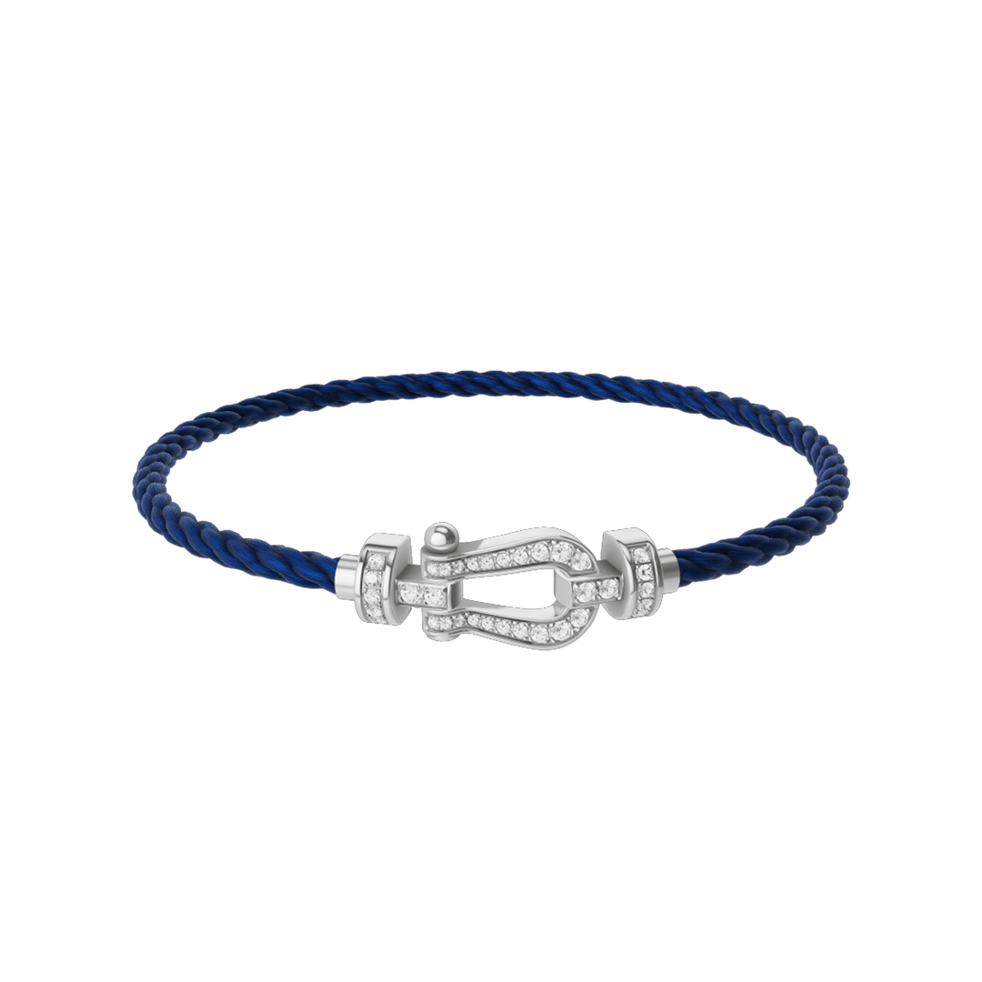 FRED Force 10 Navy Cord with 18k White Diamond MD Buckle,Exclusively at Hamilton Jewelers