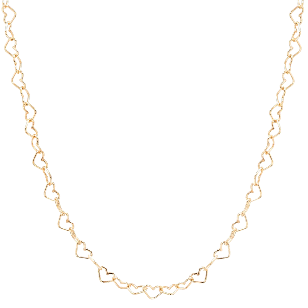 14k Yellow Gold Heart Necklace