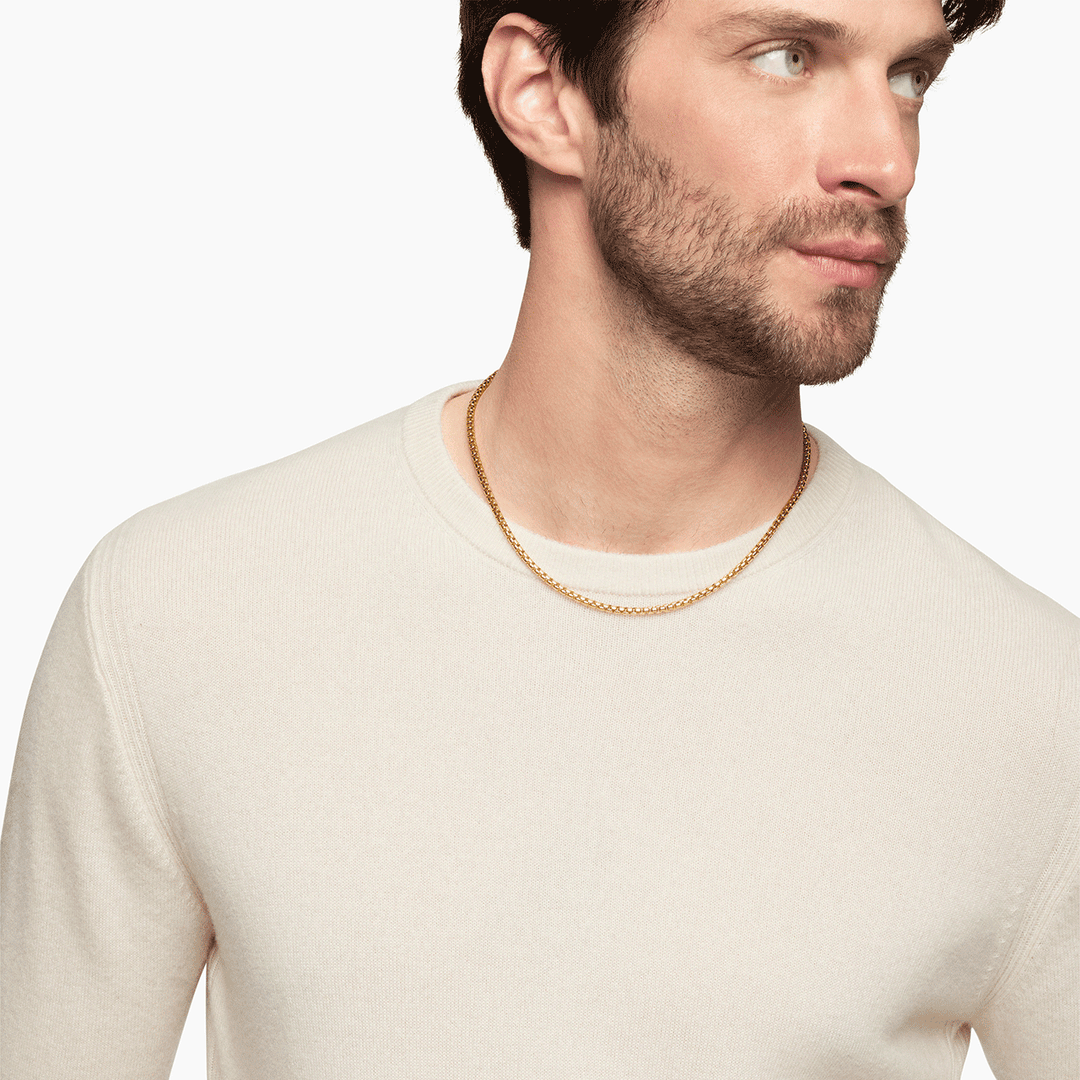 David Yurman Box Chain Necklace in 18k Yellow Gold