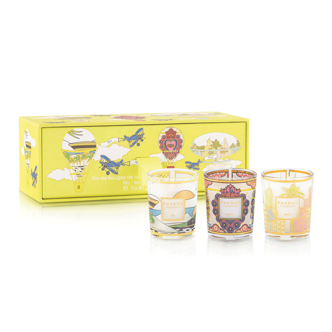 Trio Travel Candles Rio-Mexico-Miami