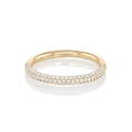 18k Yellow Gold and .37 Total Weight Diamond Pave Band