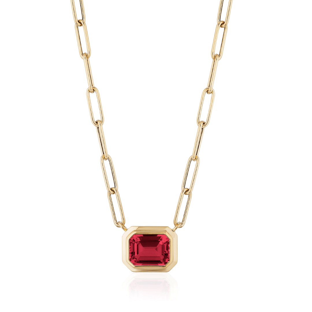 Goshwara Manhattan 18k Yellow Gold and Garnet Pendant