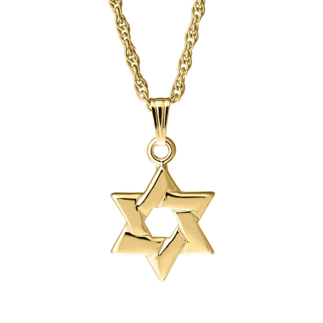 14k Gold Star of David Pendant