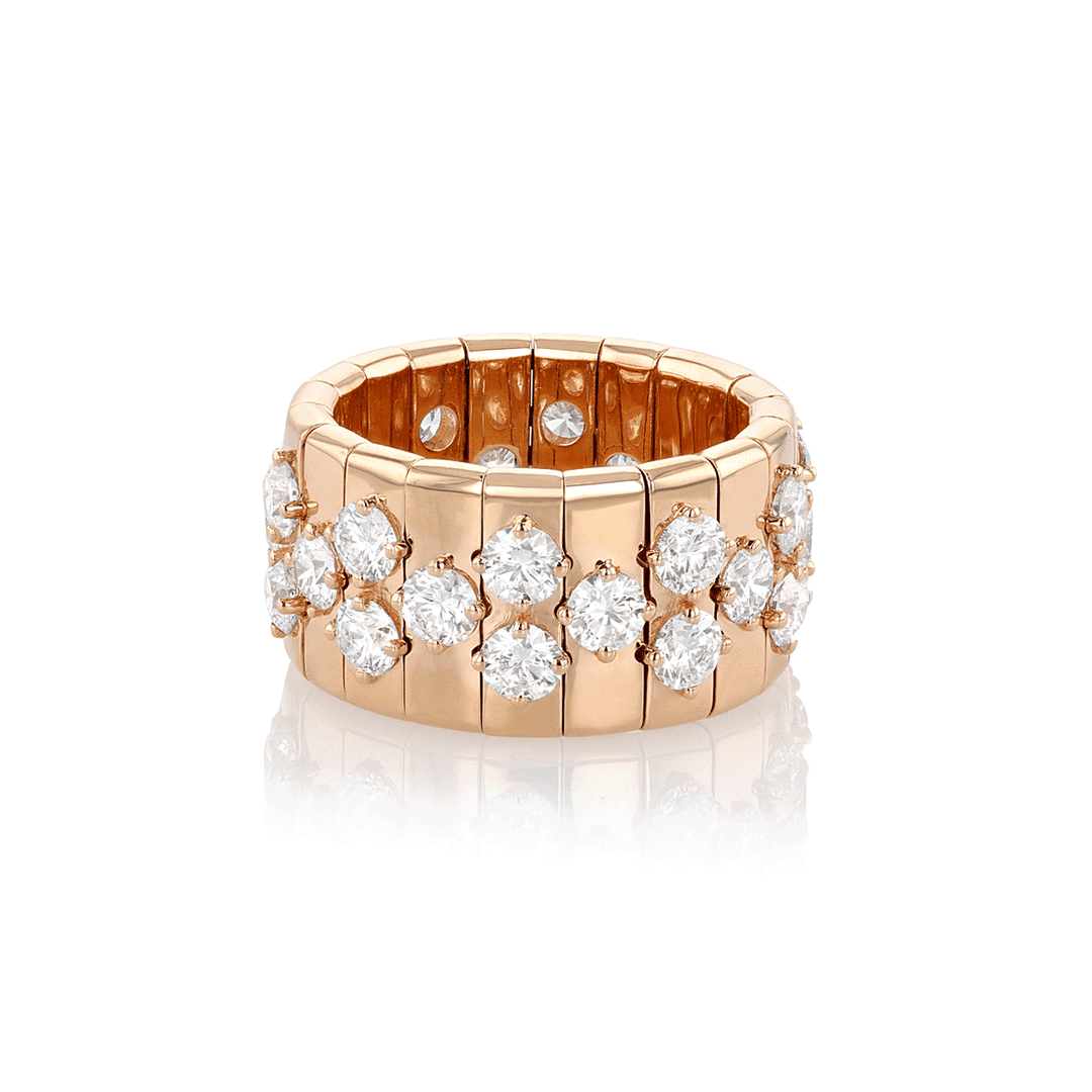 18k Rose Gold and 3.90 Total Weight Diamond Fashion Band