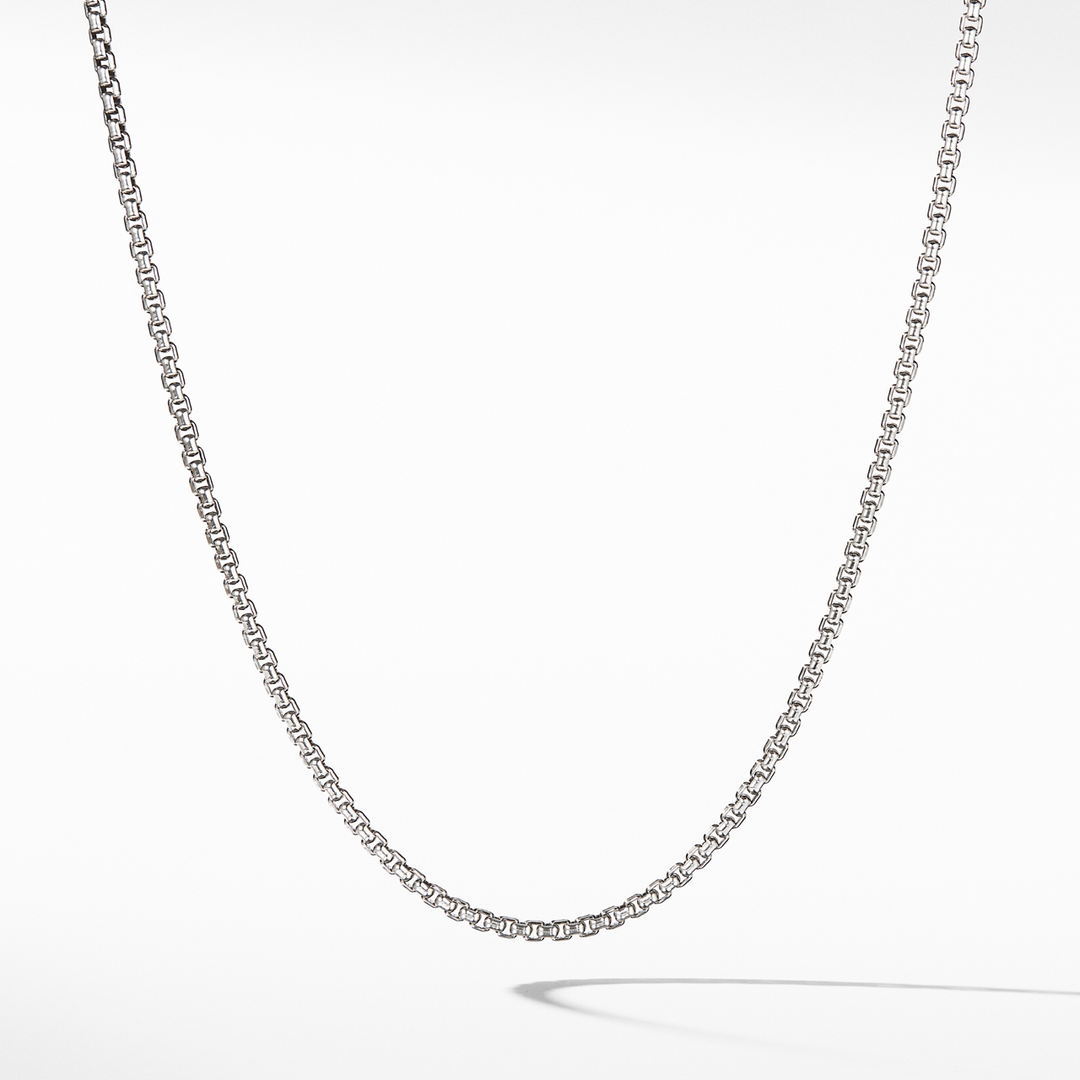 David Yurman Small Box Chain Necklace with an Accent of 14k Yellow Gold, 2.7mm,20"