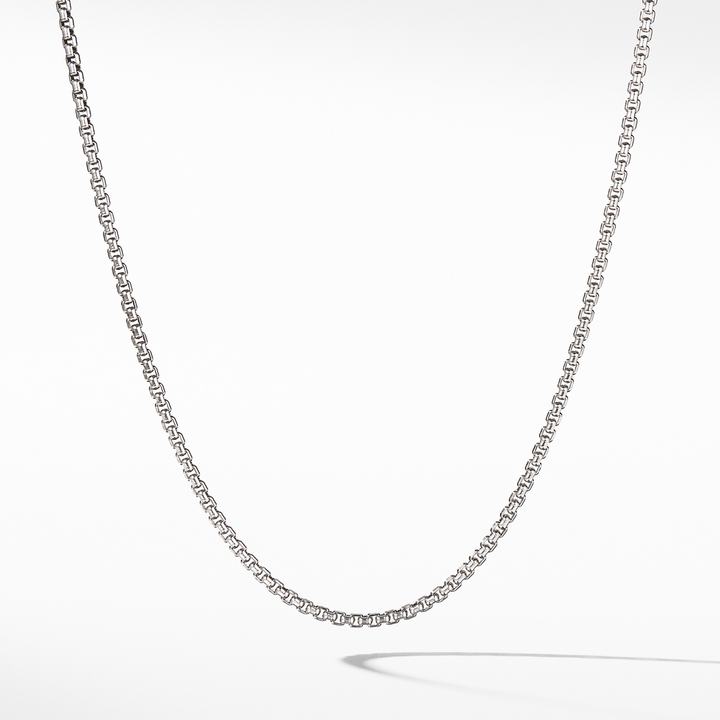 David Yurman Small Box Chain Necklace with an Accent of 14k Yellow Gold, 2.7mm,20"