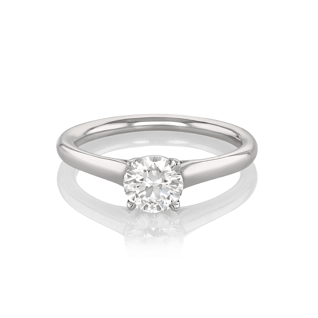 18k White Gold and 0.71 Total Weight Diamond Engagement Ring