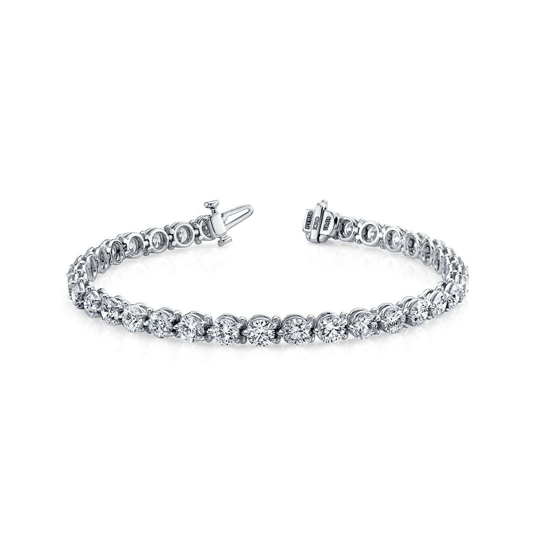 Hamilton Signature Collection Platinum and 10.84 Total Weight Natural Diamond Line Bracelet