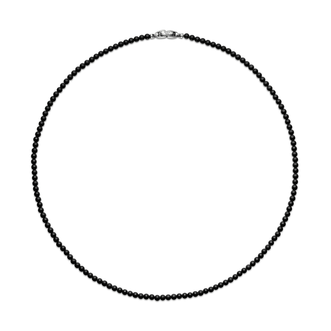 DY Spiritual Beads Necklace with Black Onyx 26"