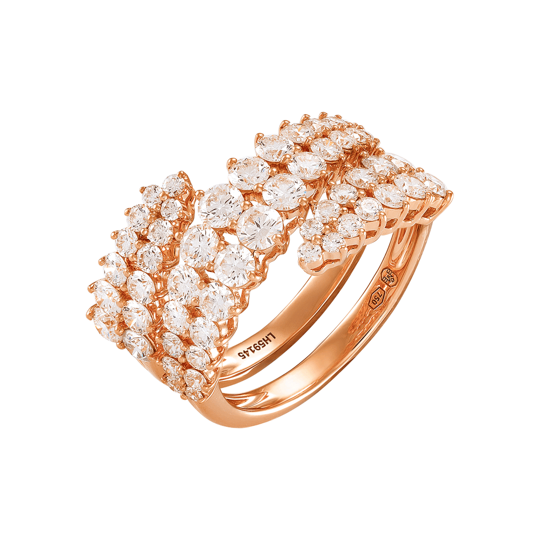 Etho Maria Gemini 18k Rose Gold and Diamond Wrap Ring