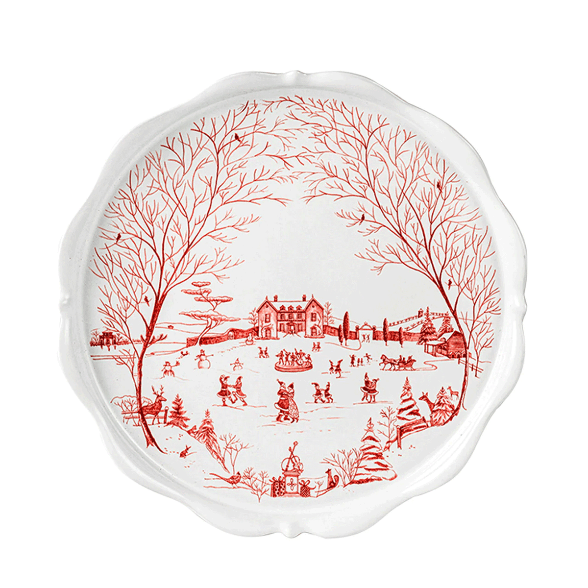 Juliska Country Estate Winter Frolic Cake Stand