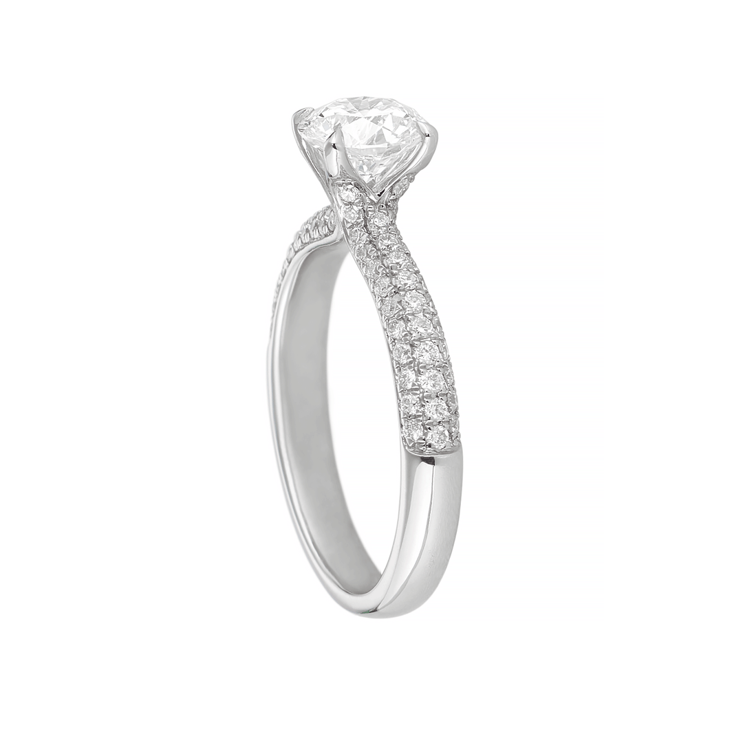 Grace 18k White Gold and Diamond Engagement Mounting Ring