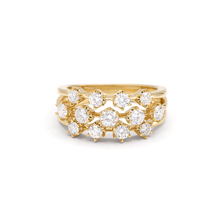 Joyful 18k Yellow Gold and Diamond 1.00 Total Weight Ring