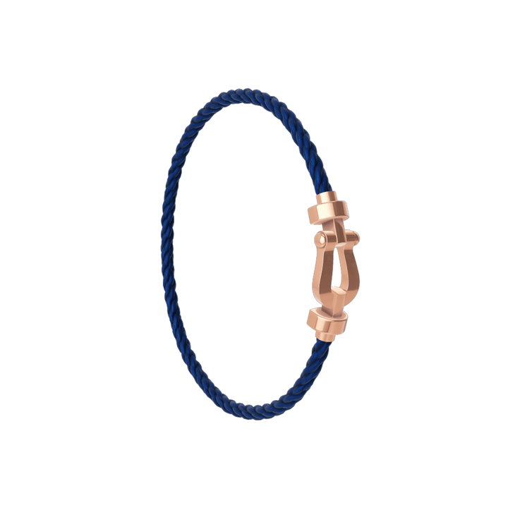 FRED Force 10 Navy Cord with 18k Rose Gold MD Buckle, Exclusively at Hamilton Jewelers