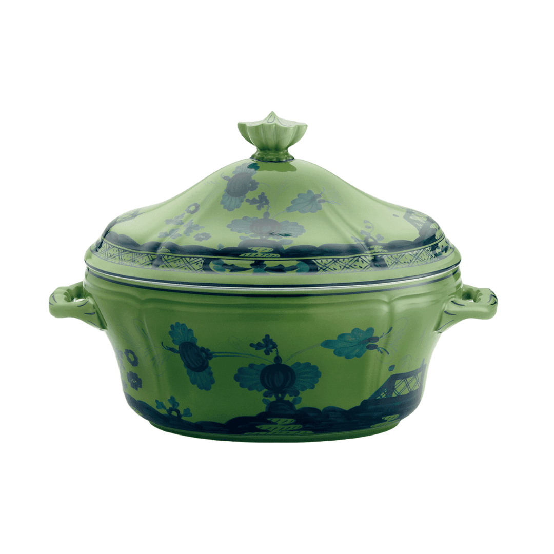 Ginori 1735 Oriente Italiano Malachite Tureen
