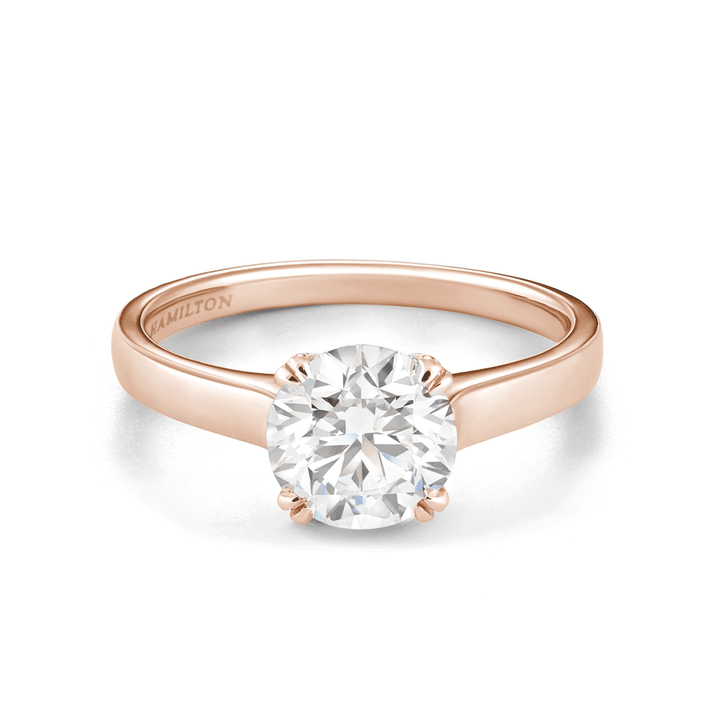 Hamilton Cherish Solitaire 18k Rose Gold Mounting Ring