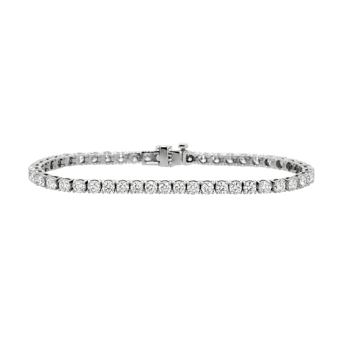 Hamilton Classic Collection 18k White Gold and 6.48 Total Weight Natural Diamond Line Bracelet