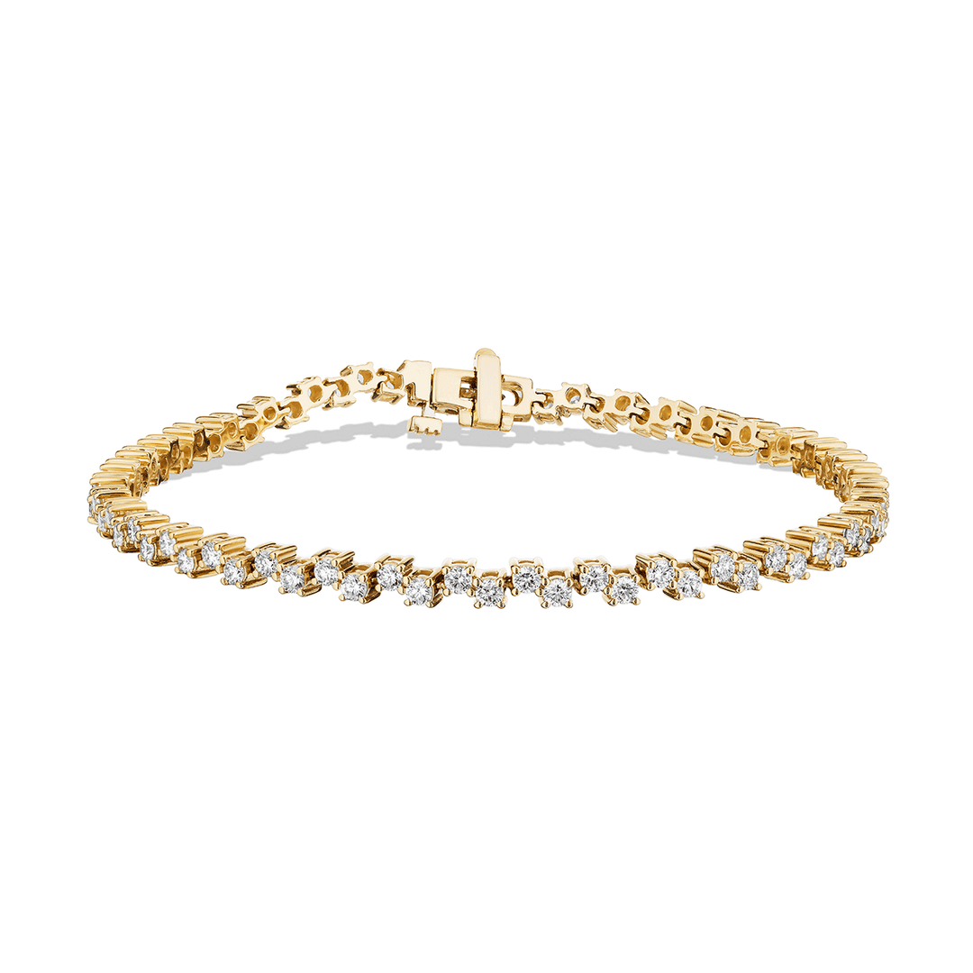 18k Yellow Gold and 2.20 Total Weight Diamond Bracelet