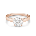 Hamilton Cherish Collection 18k Rose Gold and Solitaire Mounting Ring