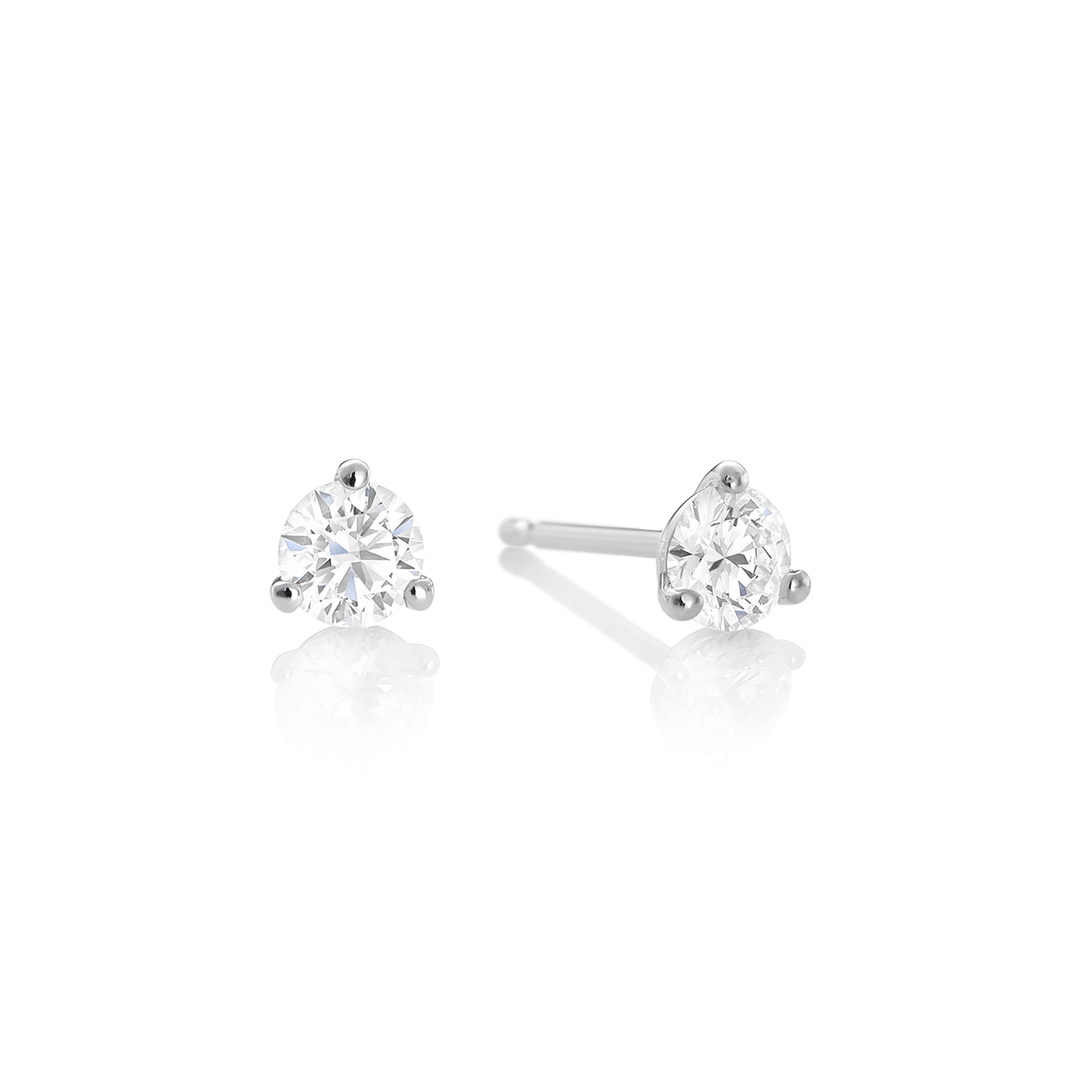 Select 14k Gold and .75 Total Weight Diamond Studs