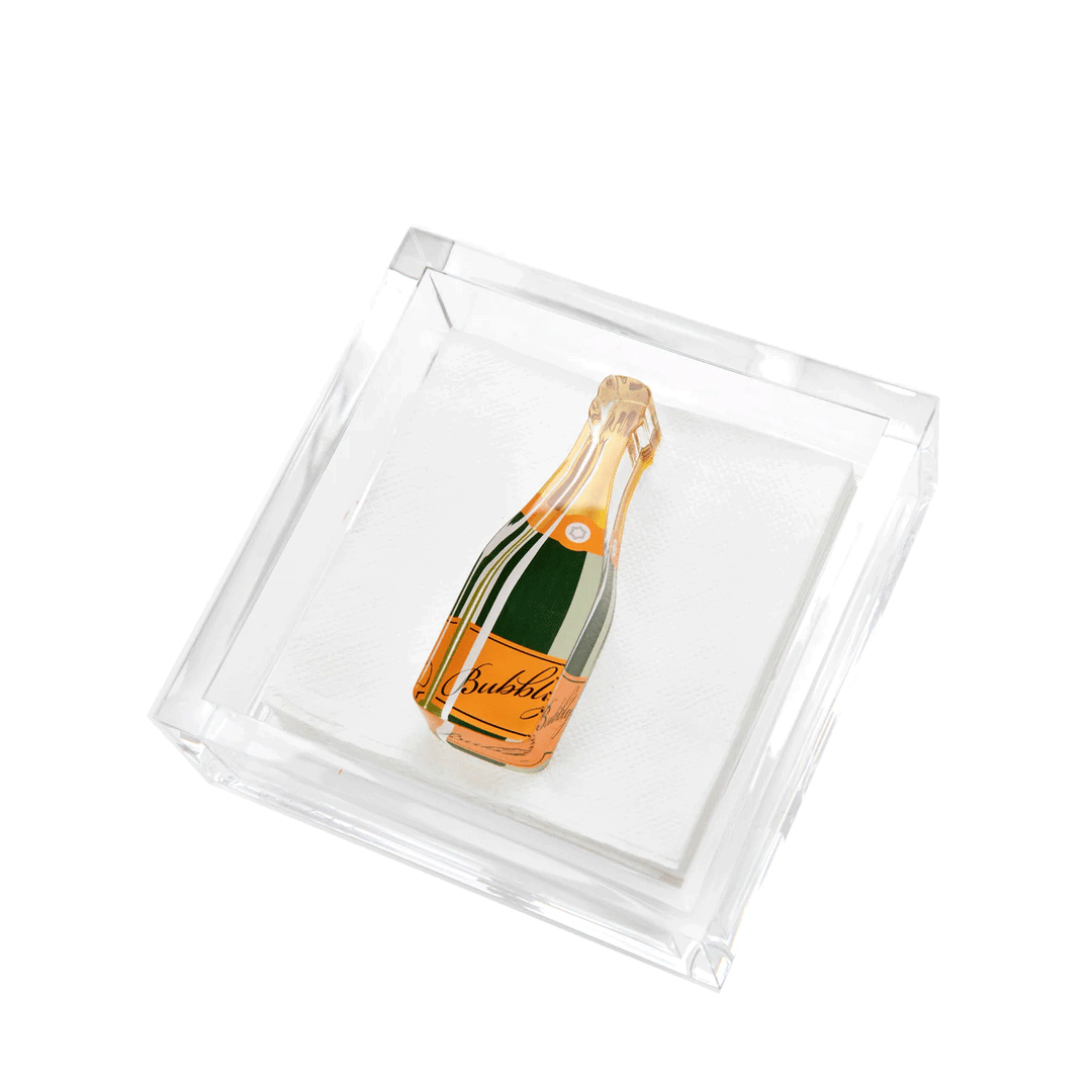 Bubbly Cocktail Napkin Holder-Lucite