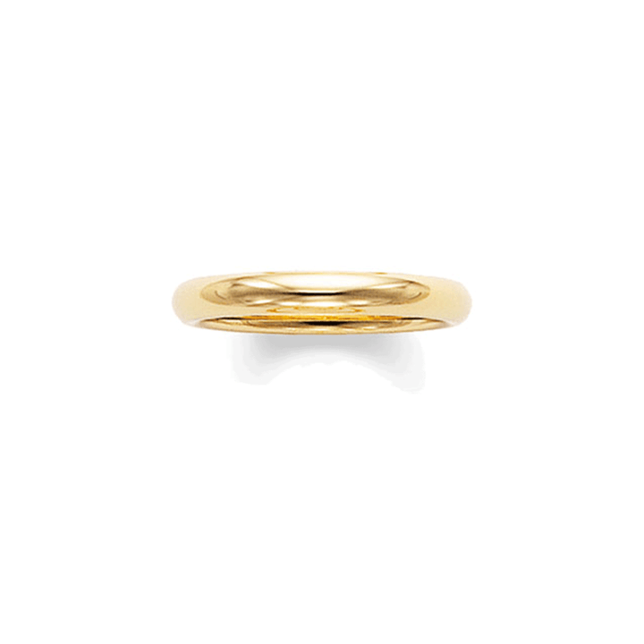 14k Yellow Gold 3mm Comfort Fit Wedding Band