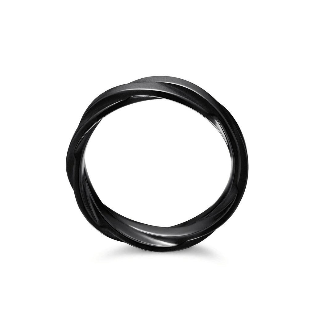 David Yurman DY Helios™ Band Ring Black Titanium, 6mm