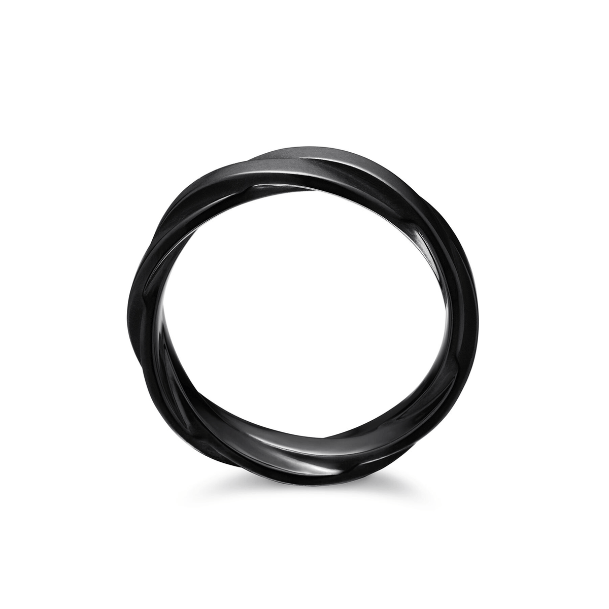 David Yurman DY Helios™ Band Ring Black Titanium, 6mm