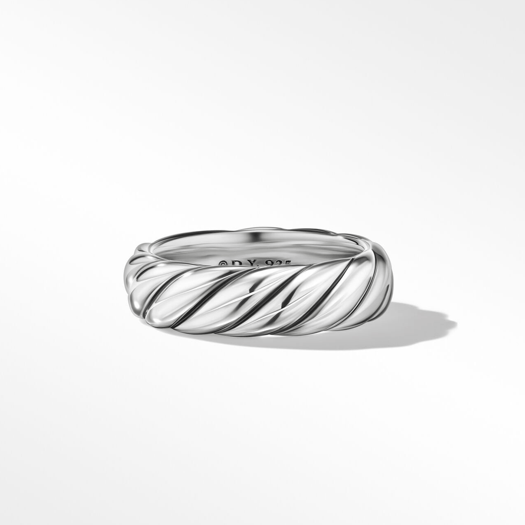 David Yurman Sculpted Cable Band Ring in Sterling Silver, RG5