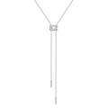 FRED Force 10 Rise 18K White Gold Diamonds Half Paved Necklace