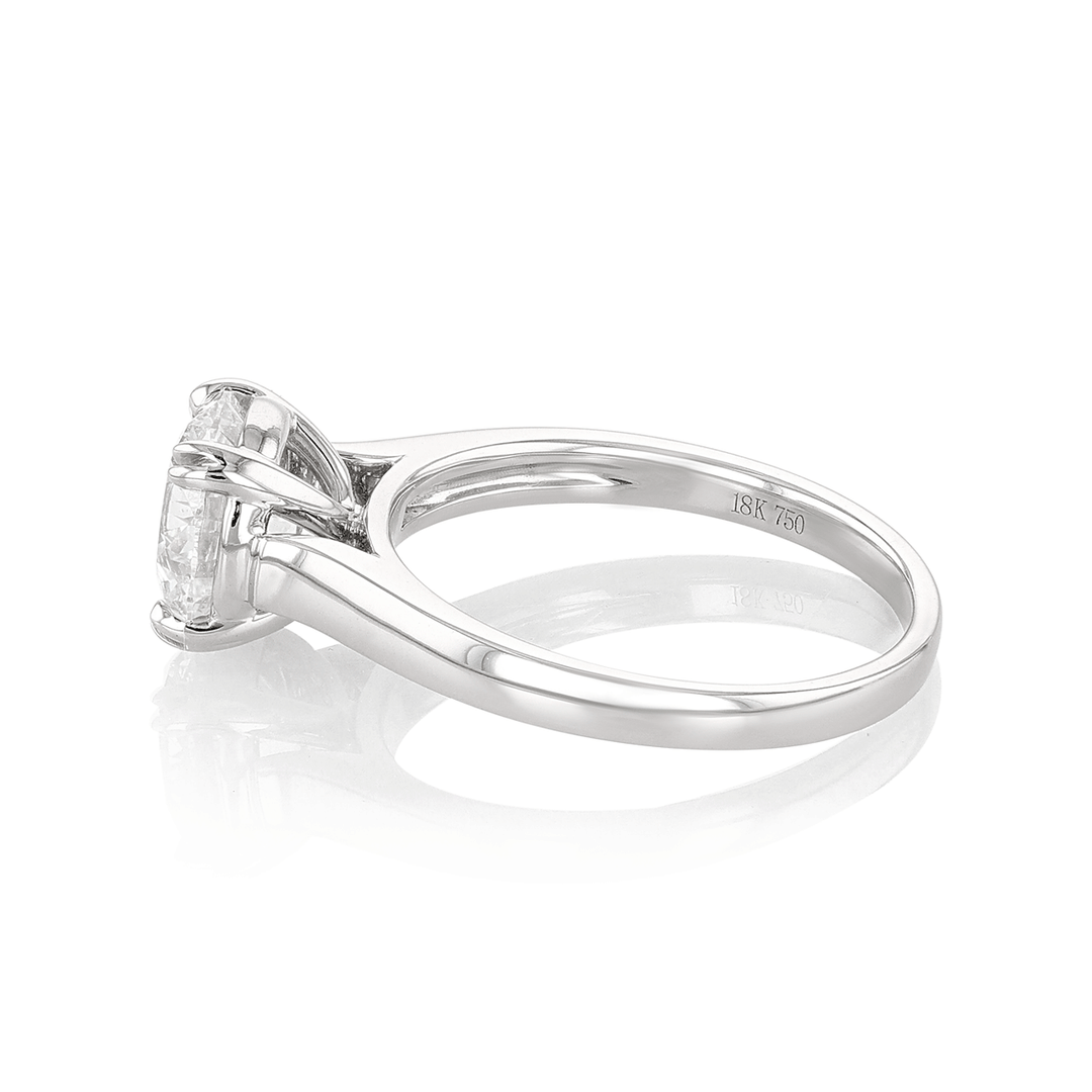 Hamilton Cherish Collection 18k White Gold and 2.01 Total Weight Diamond Ring