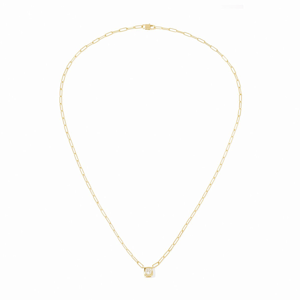 Dinh Van Le Cube Diamond 18k Yellow Gold Large Chain Necklace