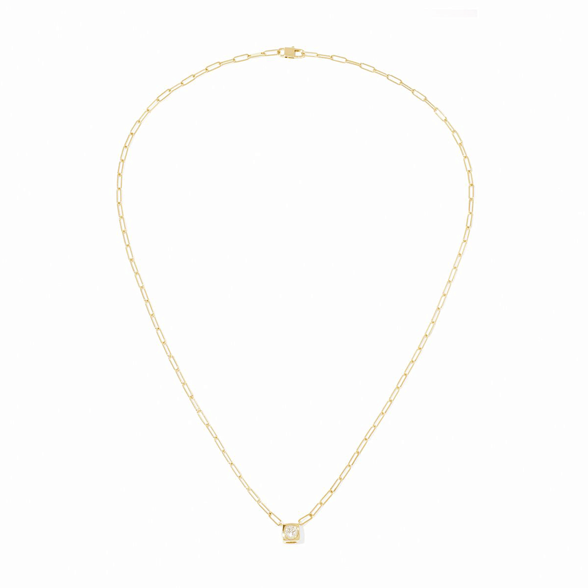 Dinh Van Le Cube Diamond 18k Yellow Gold Large Chain Necklace