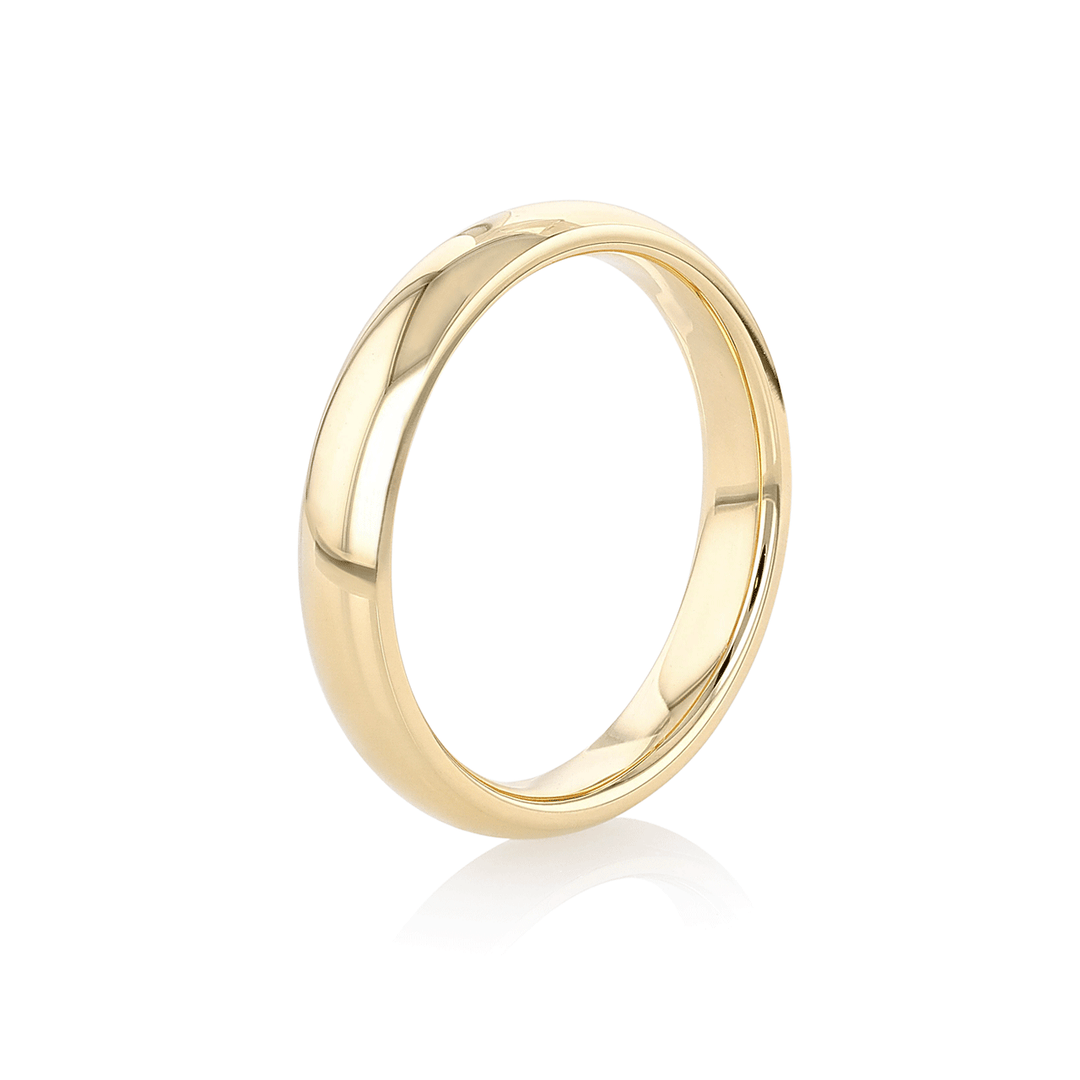 Hamilton Collection 18k Yellow Recycled Gold 4mm Comfort Fit Wedding Band