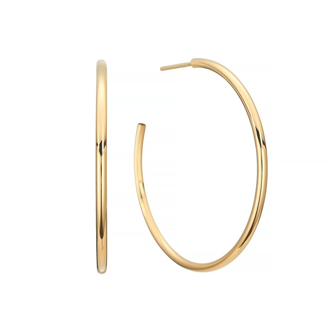 Hamilton Collection 14k Yellow Gold 30mm Hoop Earrings