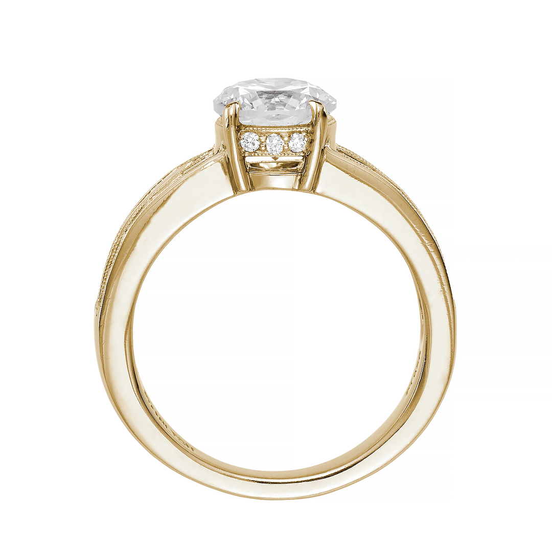 1912 18k Yellow Gold and .46TW Engagement Mounting Ring