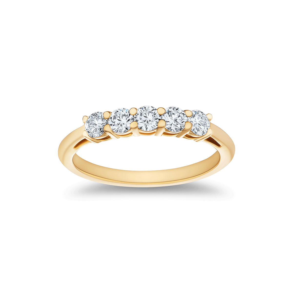 18k Yellow Gold and .55 Total Weight Diamond Band
