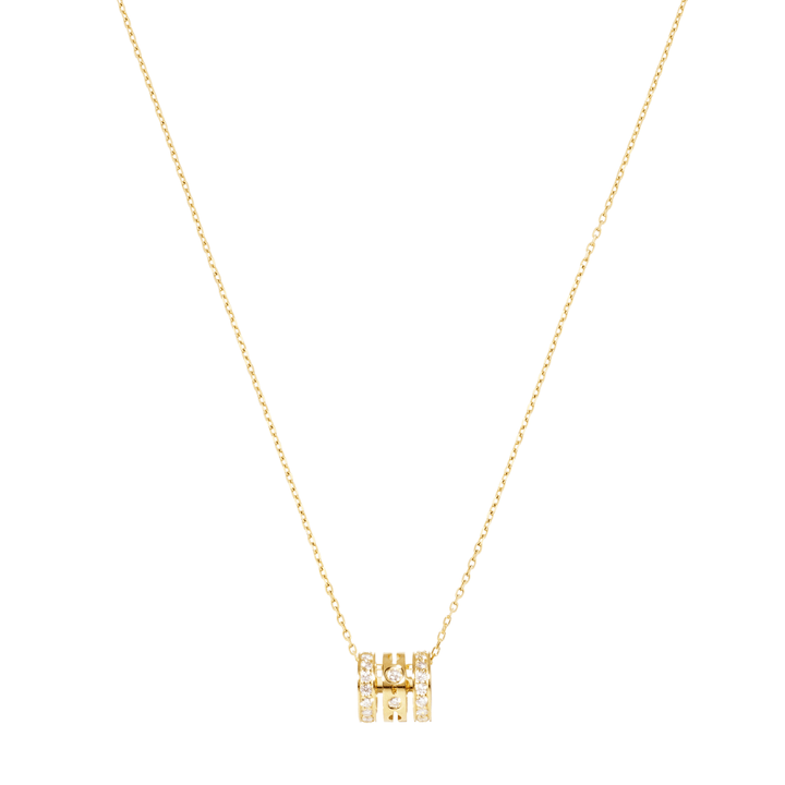 Dinh Van 18k Pulse Pave Diamond .62 Total Weight 3 Row Pendant