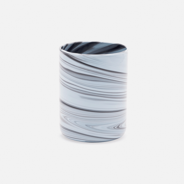 Gray Swirl Glass Tumbler