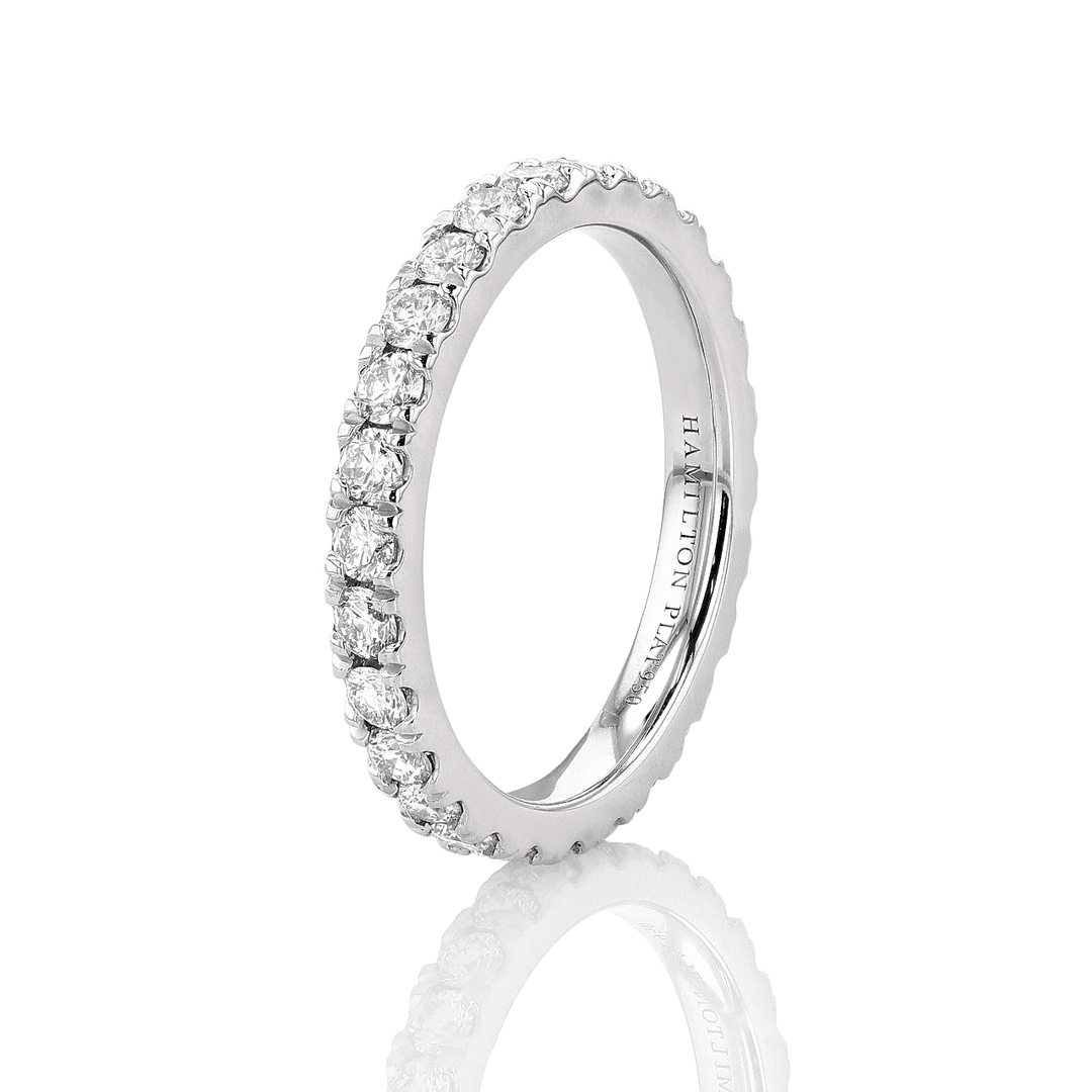 Hamilton Lisette Collection Platinum and 1.10 Total Weight Diamond Eternity Band