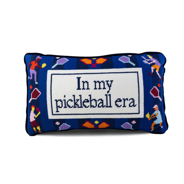 In My Pickleball Era Needlepoint Pillow