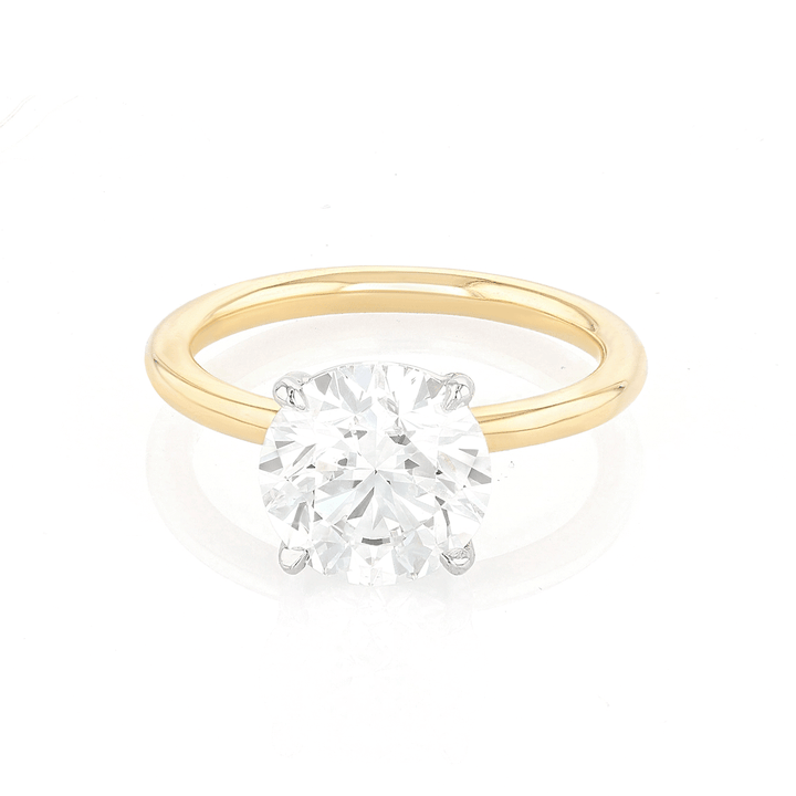 Platinum 18k Yellow Gold and 3.01 Total Weight Diamond Ring
