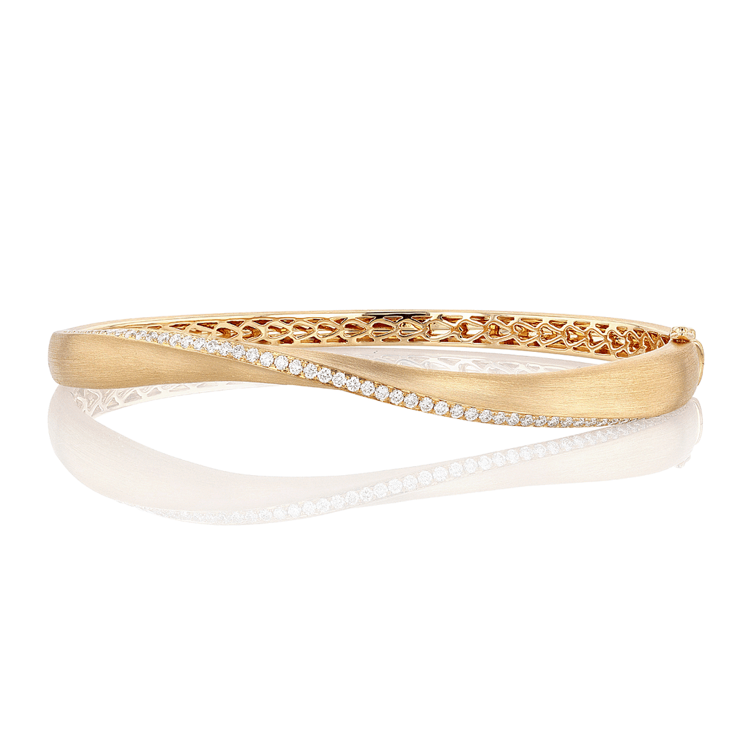 18k Yellow Gold and Diamond .50 Total Weight Bracelet