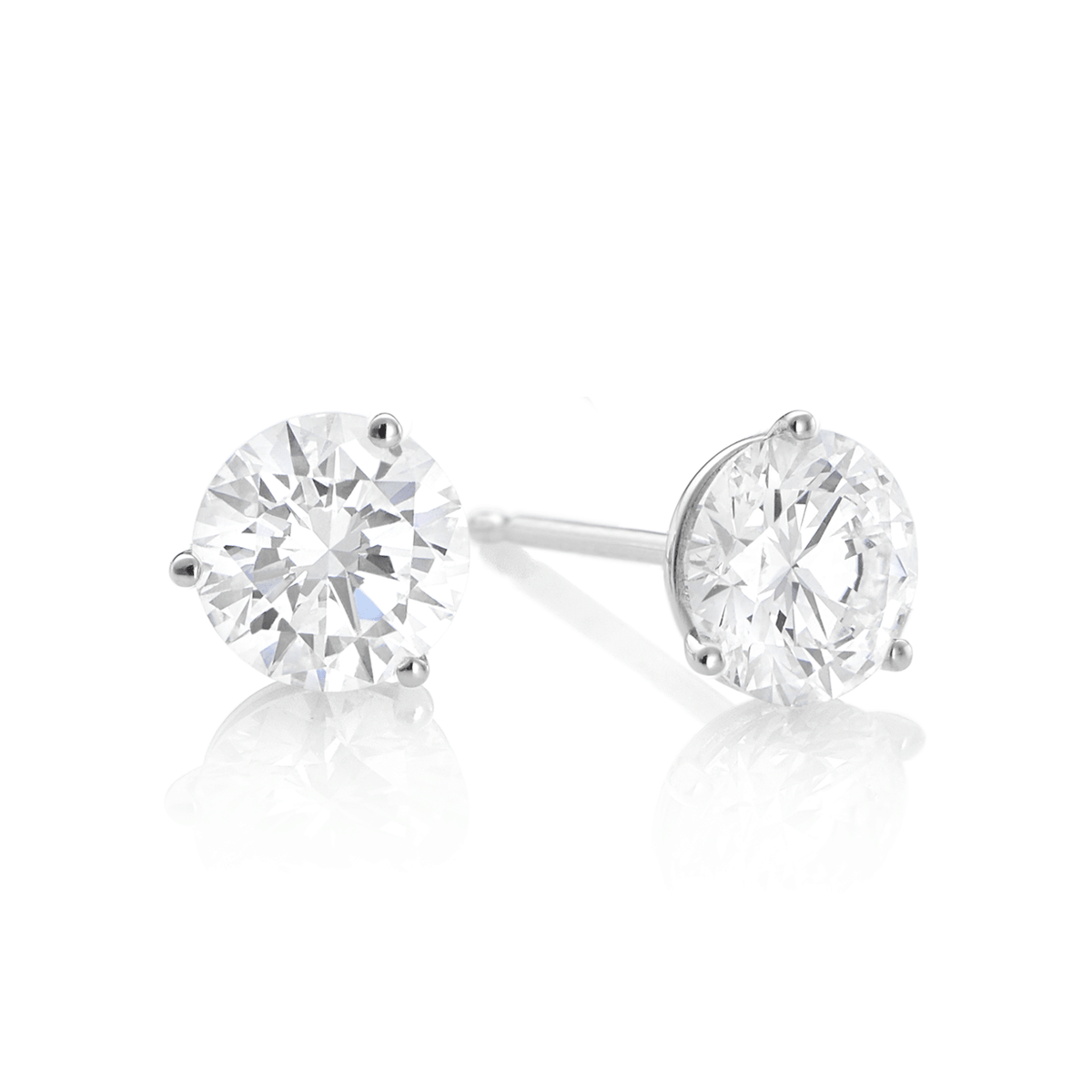 Hamilton Signature Collection Platinum and 8.40 Total Weight Diamond Studs