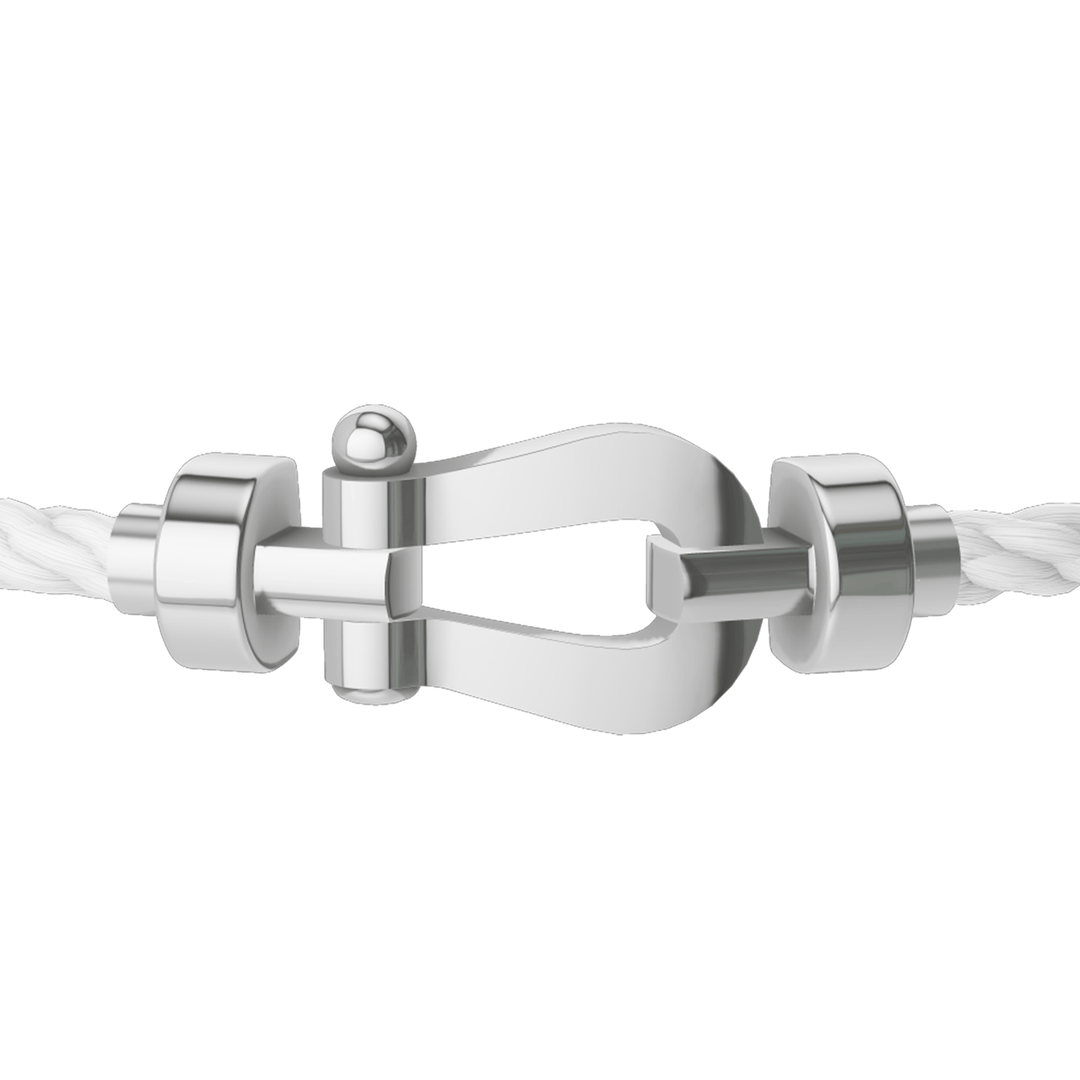 FRED White Cable Bracelet with 18k White LG Buckle, Exclusively at Hamilton Jewelers