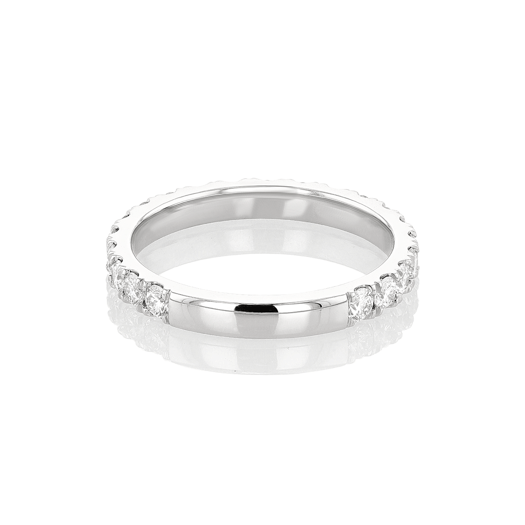 Hamilton Lisette Collection Platinum and 0.80 Total Weight Diamond 3/4 Way Band