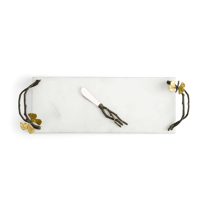 Michael Aram Butterfly Ginkgo Small Cheese Board With Knife