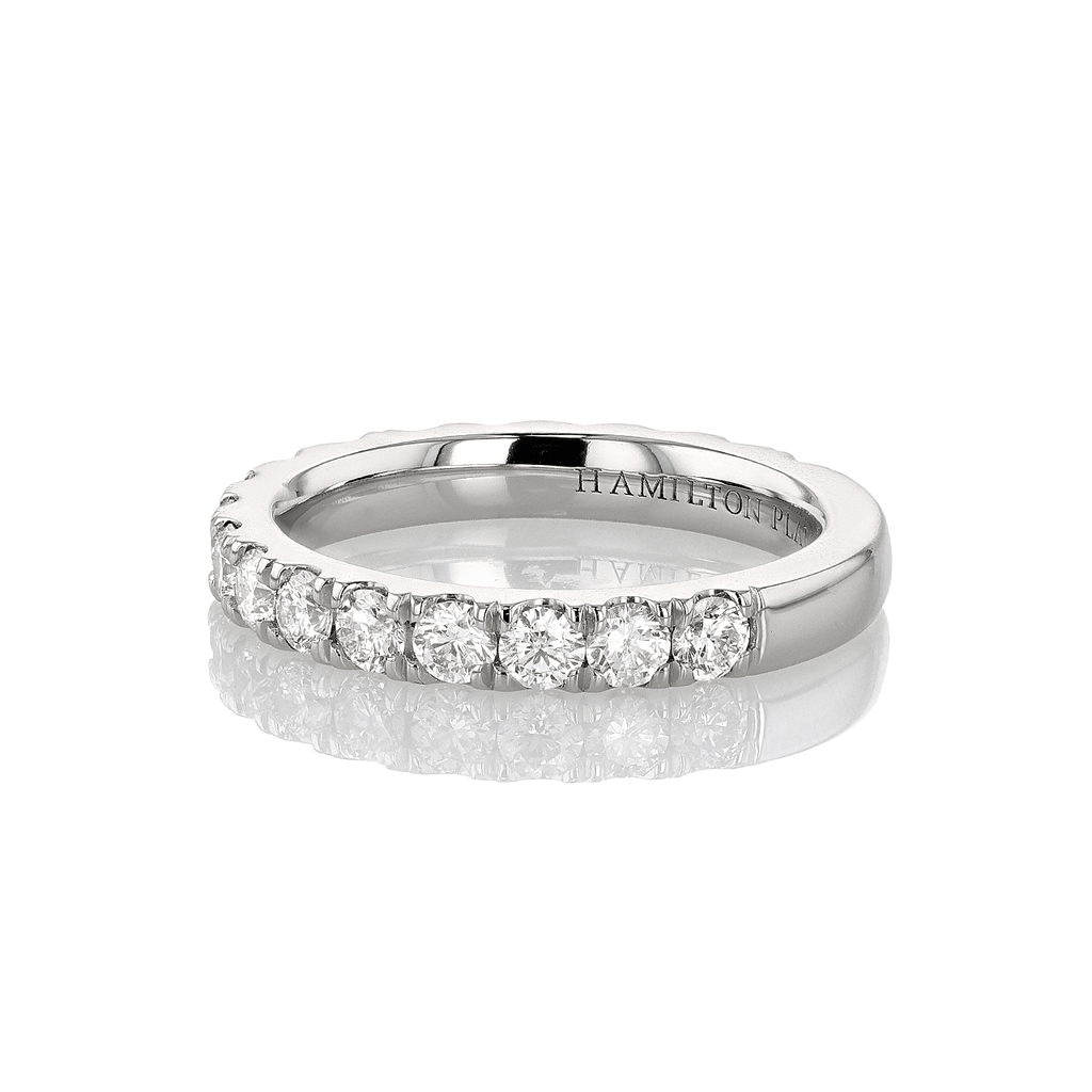 Hamilton Lisette Collection Platinum and 1.25 Total Weight Diamond Half Way Band